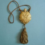 vintage art deco celluoid buddha dance purse compact