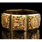 vintage art deco chinese 18k bangle bracelet
