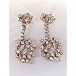 vintage art deco diamond drop earrings