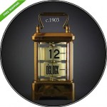 vintage c. 1903 ansonia brass plato flip clock