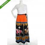 vintage collectible malcolm starr carousel maxi skirt