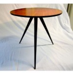 vintage danish tripod side table