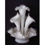 vintage fenton art glass epergne set