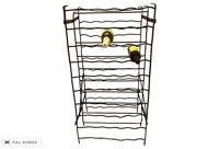 vintage french iron wine rack