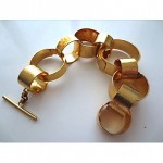 vintage herve van der strateten link bracelet