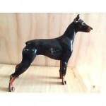 vintage hubley cast iron doberman doorstop