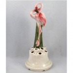 vintage hummel goebel flamingo porcelain flower frog