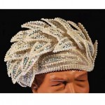 vintage jack mcconnell beaded pearl diamels bridal hat