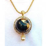 vintage kenneth jay lane globe necklace