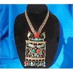 vintage large diorio egyptian revival necklace