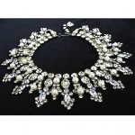 vintage larry vrba rhinestone necklace