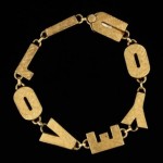 vintage lucien piccard 14k i love you bracelet