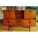 vintage mid-century danish teak highboard sideboard