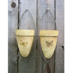 vintage mid-century fiberglass hanging planters