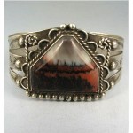 vintage navajo petrified wood bracelet