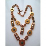 vintage oscar de la renta grommet glass necklace