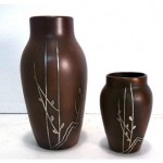 vintage pair heintz pussywillow vases