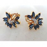 vintage sapphire and diamond earrings