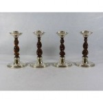 vintage set arts & crafts a e jones barley twist sterling candlesticks