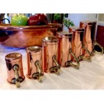 vintage set jenzo copper measuring cup