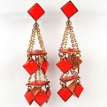 vintage suzan enamel earrings