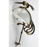 vintage trifari sterling heron brooch