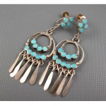 vintage turquoise sterling earrings