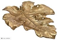 vintage virginia metalcrafters brass leaf dish