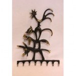 vintage walter bosse bronze hanging key rack