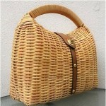 vintage wicker straw handbag