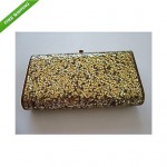 vintage wilardy metallic star lucite clutch