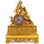 antique 1800s j c cailly french gilt bronze mantle clock