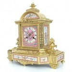 antique 1800s sevres ormolu mantle clock