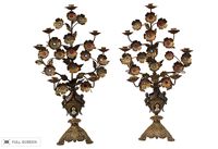 antique 1900s french brass candelabra