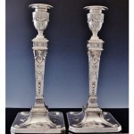 antique 1909 sterling candlesticks