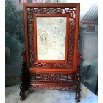 antique 19th century chinese table screen