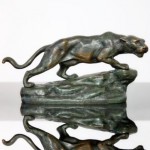 antique antoine louis barye bronze panther sculpture