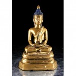 antique bronze consecrated buddha