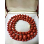 antique coral bead necklace