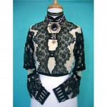 antique edwardian net lace blouse