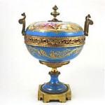 antique sevres porcelain and gilt potpourri pot