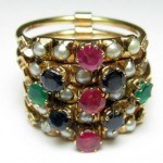 victorian jeweled stacking rings