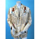 vinatge 1918 beaded fringed buckskin jacket with moccasins