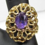 vintage 14k amethyst ring