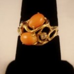 vintage 14k coral ring