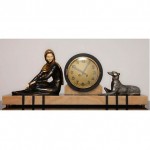 vintage 1920s french mental clock