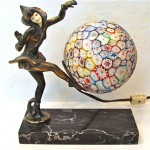 vintage 1930s gerdago pixie millefiori glass lamp