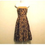 vintage 1950s alfred shaheen strapless tiki dress