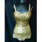 vintage 1950s gold lame swimsuit