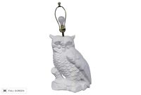 vintage 1960s ceramic owl lamp